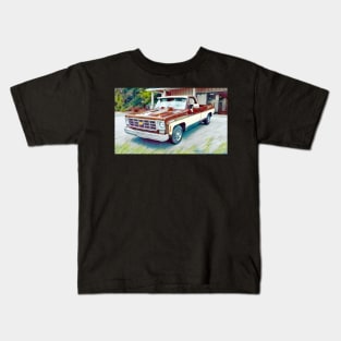 Classic 1977 Chevy C10 Pick Up Truck Kids T-Shirt